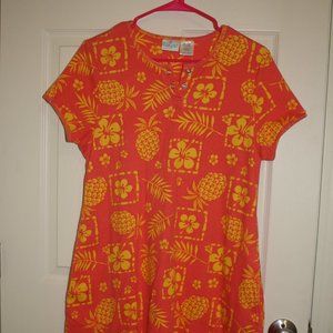 Calypso casual  cotton pullover dress, size medium